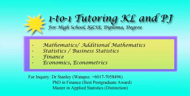 Econometrics Home Tutor Petaling Jaya